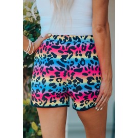 Leopard Pocketed Drawstring Shorts Leopard Pocketed Drawstring Shorts