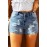 Vintage Faded and Distressed Denim Shorts