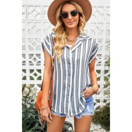 Striped Button Short Sleeve Shirt Striped Button Short Sleeve Shirt